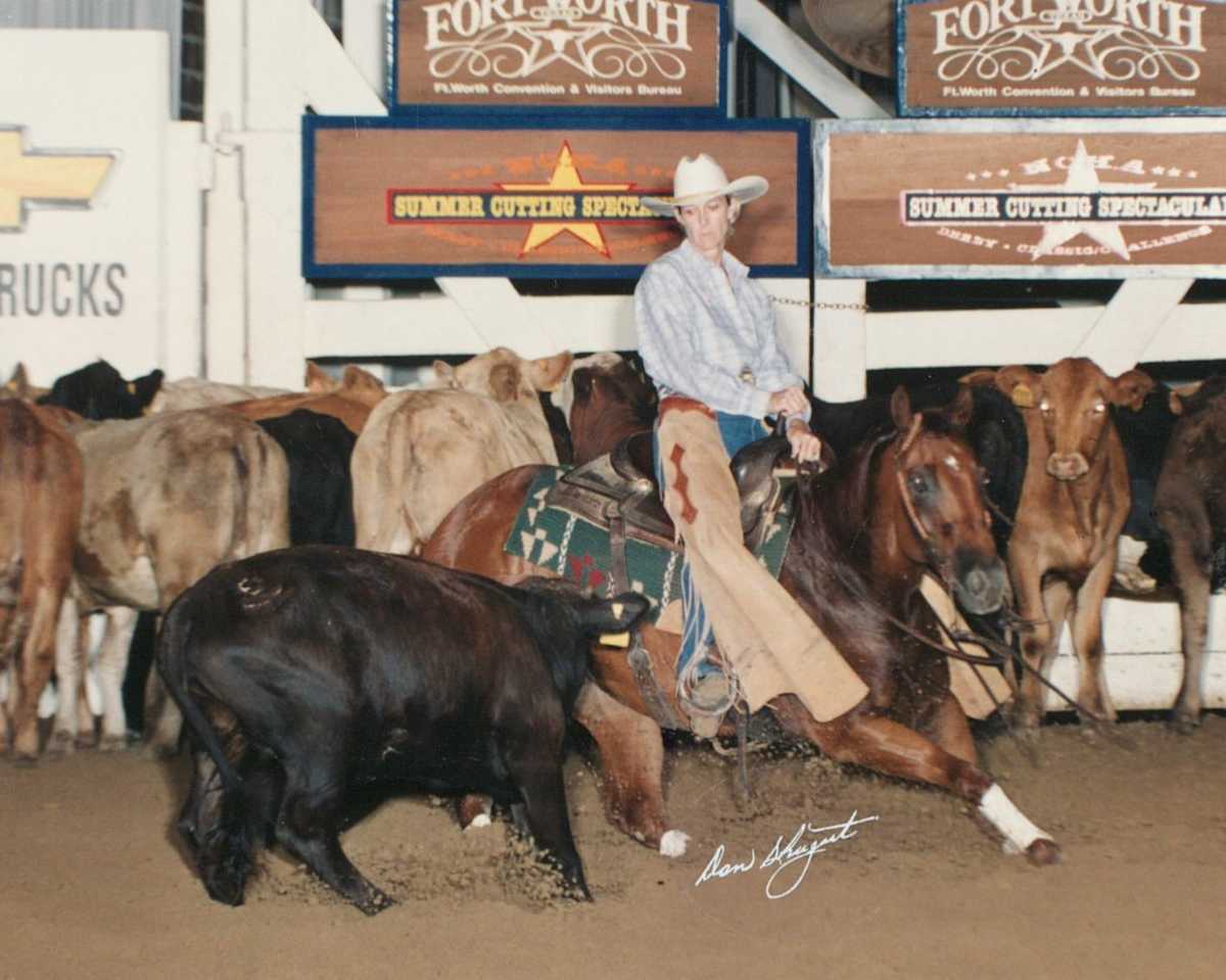 Debra Furst  Image: Debra Furst showing at the 1999 NCHA Derby. 
