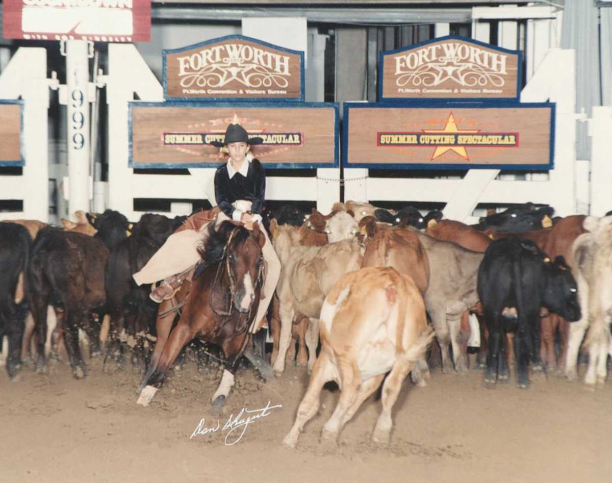 Alexandrea Landry  Image: Alexandrea Landry showing at the 1999 NCHA Junior Youth World Finals. 