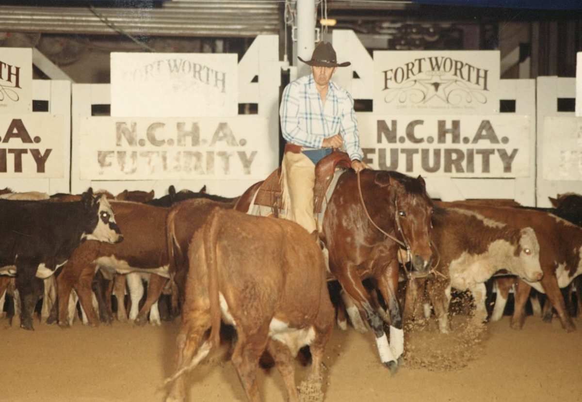 Lena Dry Doc  Image: Lena Dry Doc showing at the NCHA Futurity, shown by Bill McKinster. 