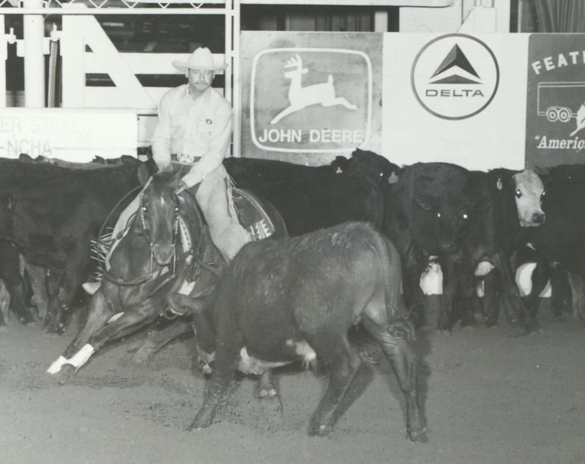 Pepper Roja  Image: Pepper Roja shown by Dan Craine at the 1992 NCHA Super Stakes, Non-Pro