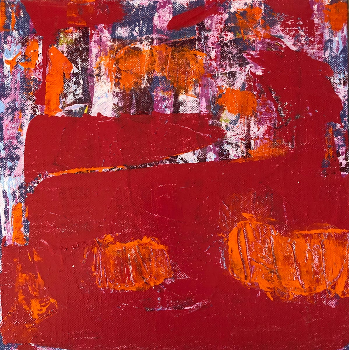 Abstract In Red + Orange by Mary Lonergan Art 