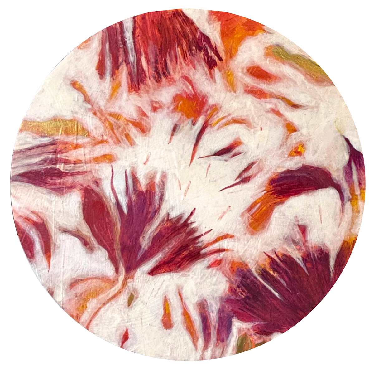 August Lingers by Doris Wasserman  Image: August Lingers. Acrylic, graphite, cold wax on panel. 10 inches