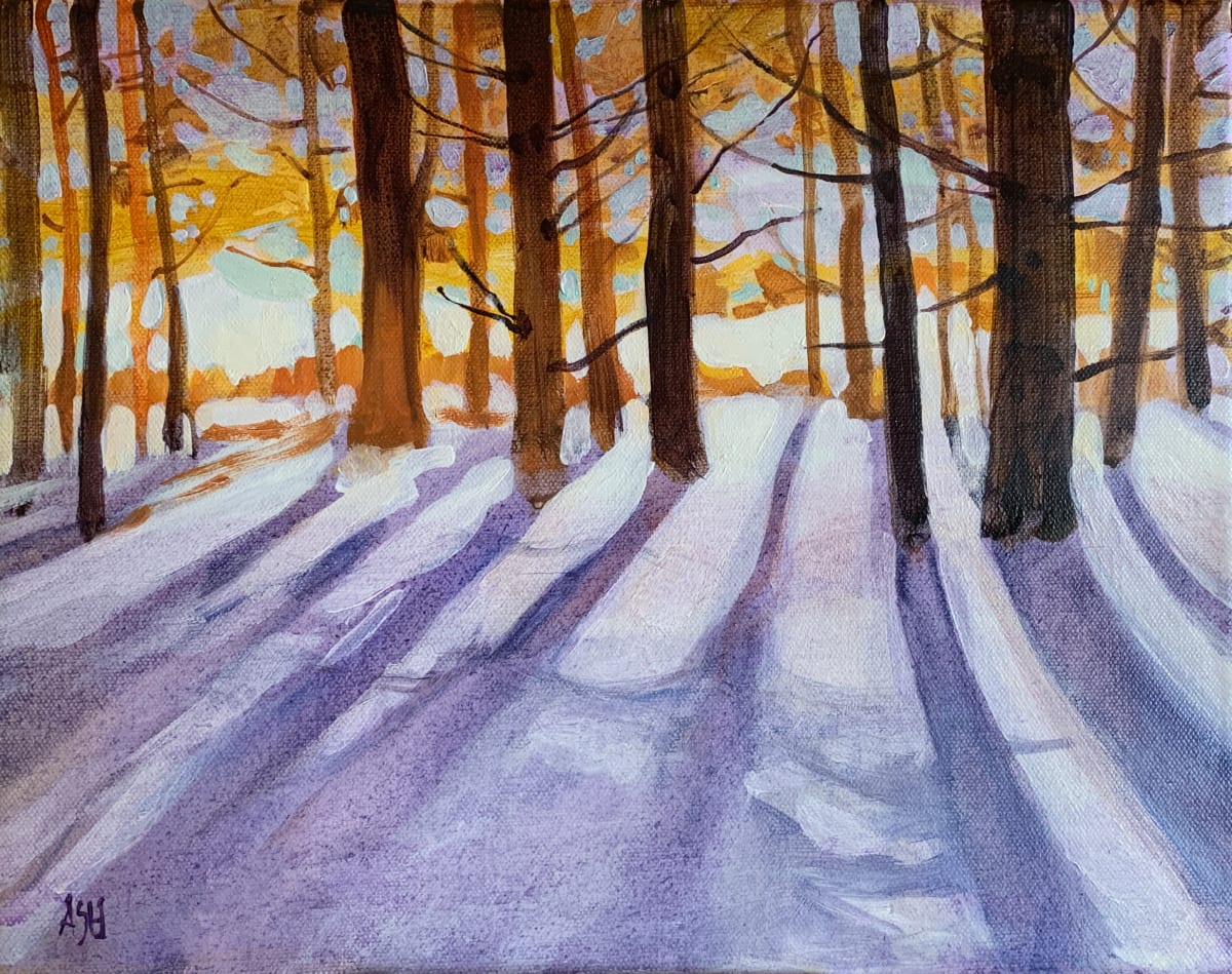 Sunlit Pine Grove by Angela St Jean 
