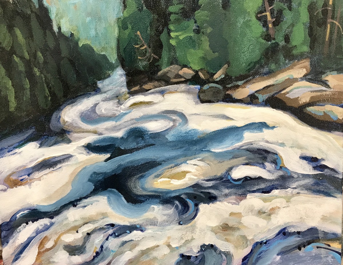 Grande Chutes, Riviere Du Moine by Angela St Jean 