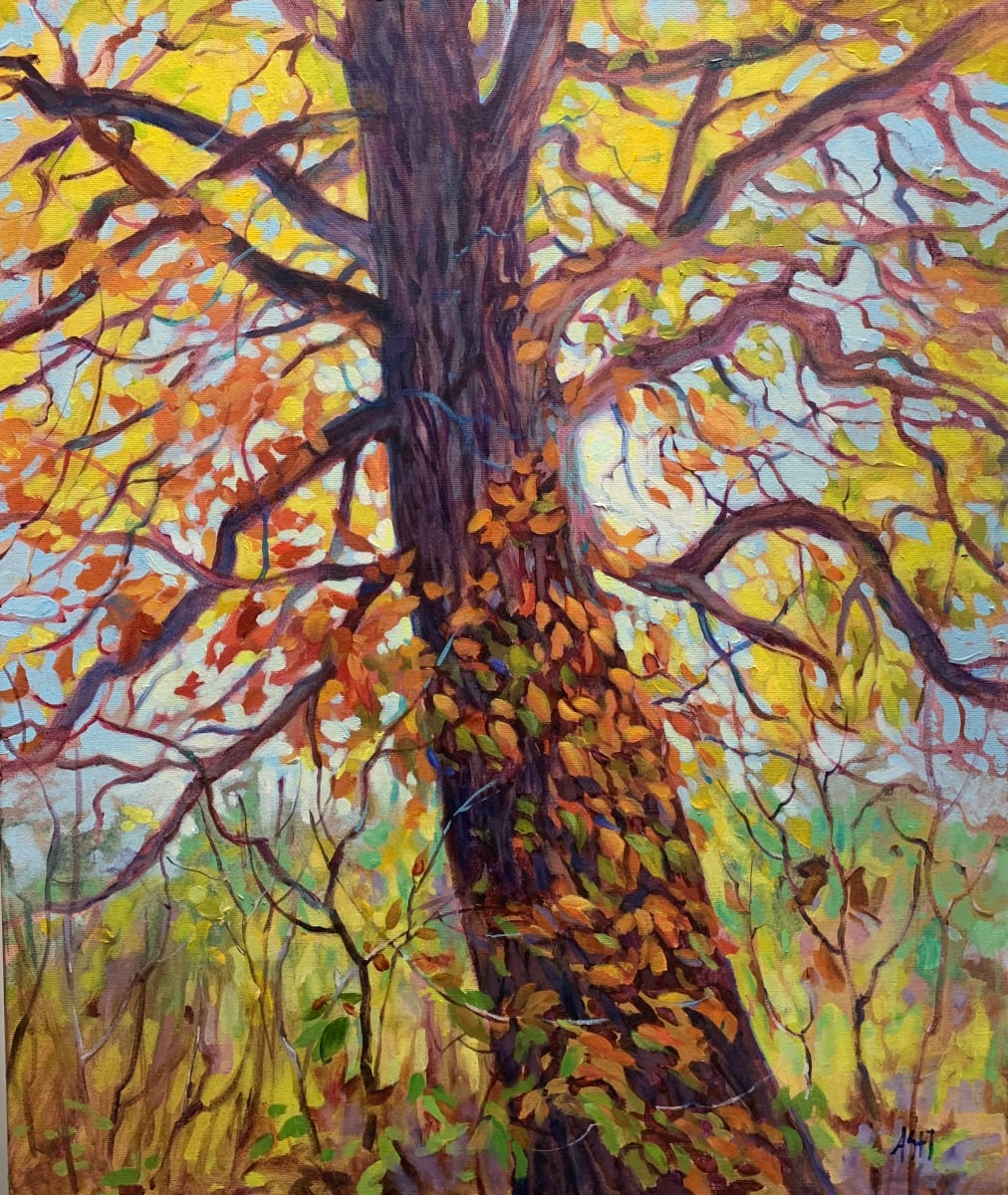 Sunlit Autumn, Oak and Alder by Angela St Jean, Image 1.