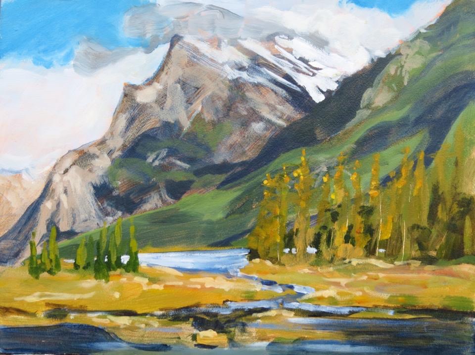 Mount Rundle, Banff AB by Angela St Jean 