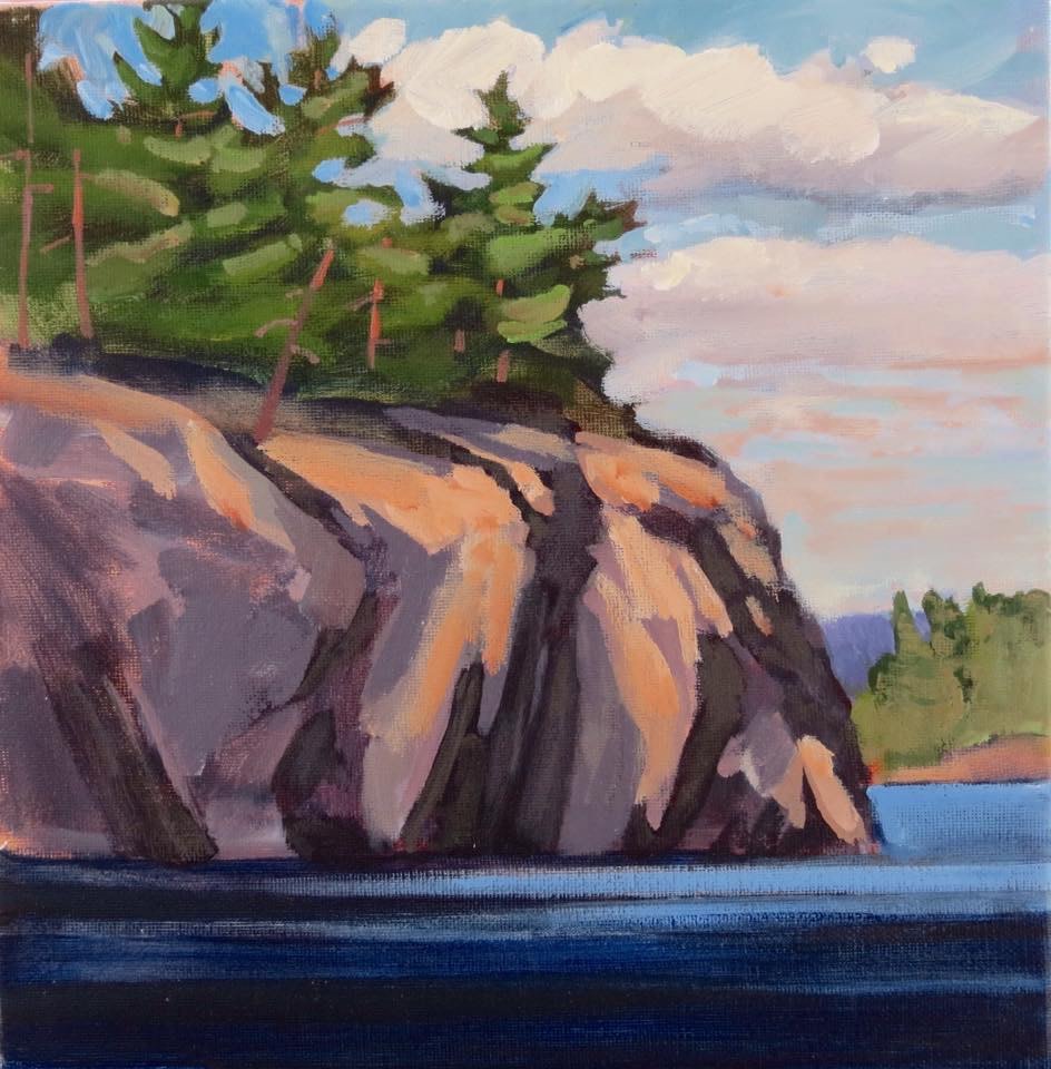 Georgian Bay Rockface by Angela St Jean 