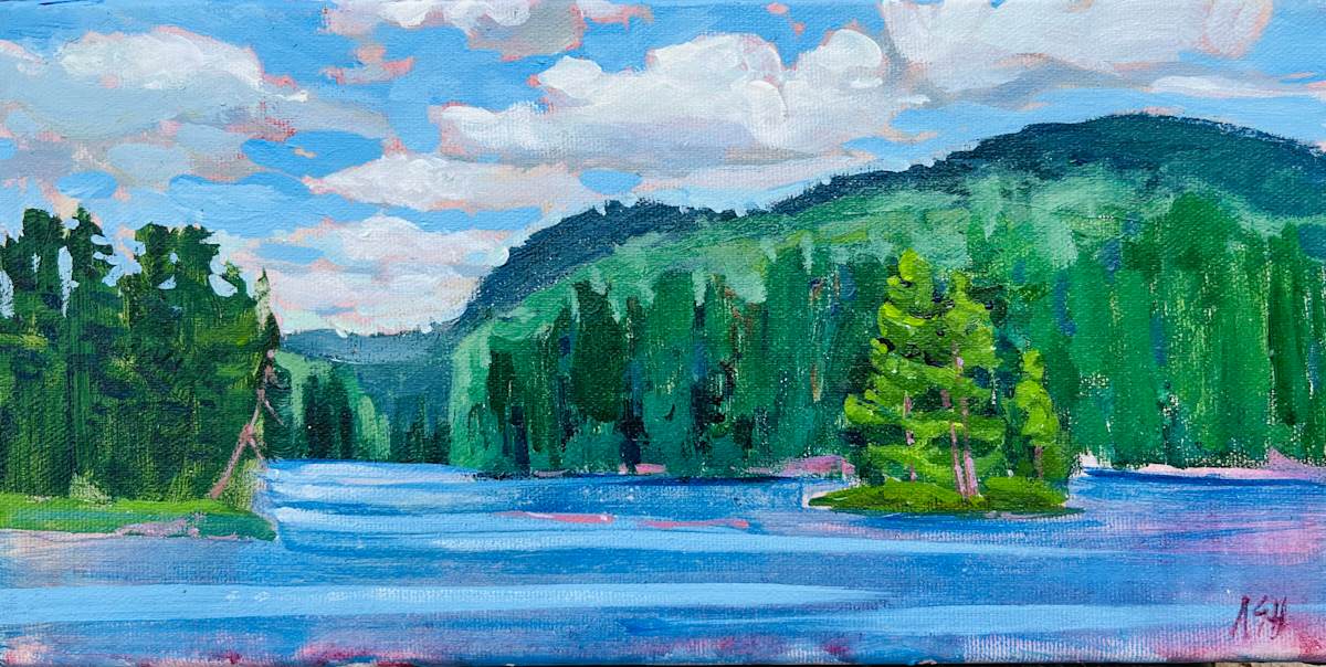 Summer Afternoon, lac Richard, QC by Angela St Jean 