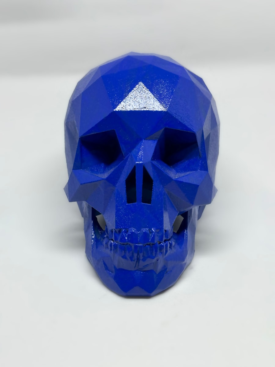 After Life Skull - Royal Blue by Angie Jones 