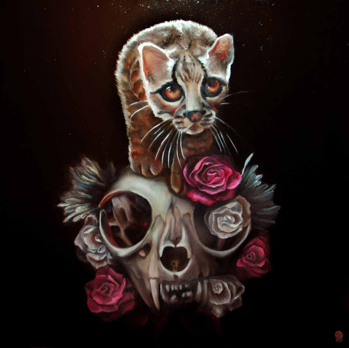 TIL DEATH DO US PART - ORIGINAL OIL PAINTING by Angie Jones 