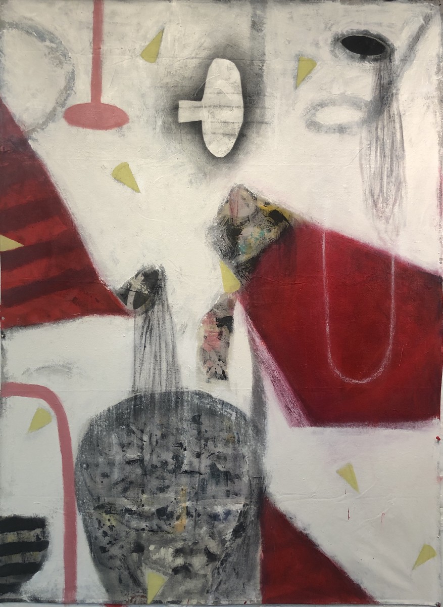 Yellow Cones Sprinkled on Composition by Michael Gadlin 