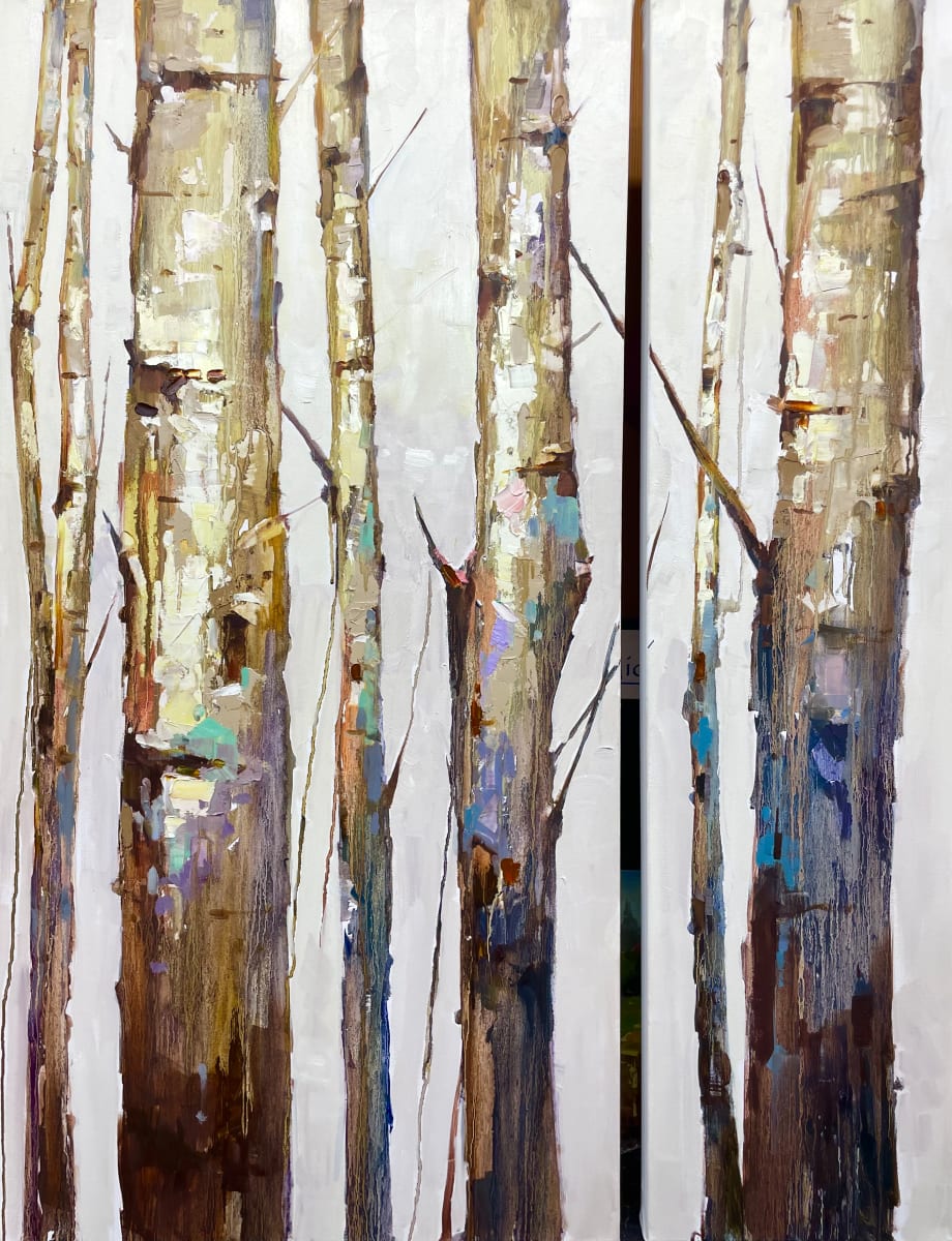 Aspen Stand (Diptych) by Michele Usibelli 