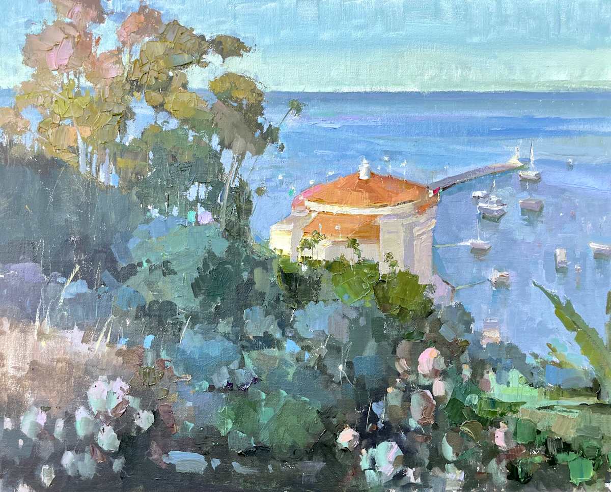 Avalon Harbor at Dusk by Michele Usibelli 