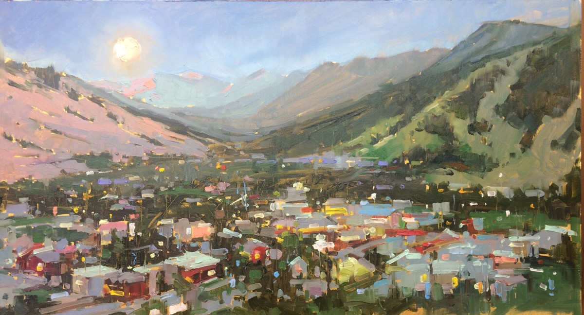 Moonrise, Jackson Hole by Michele Usibelli 