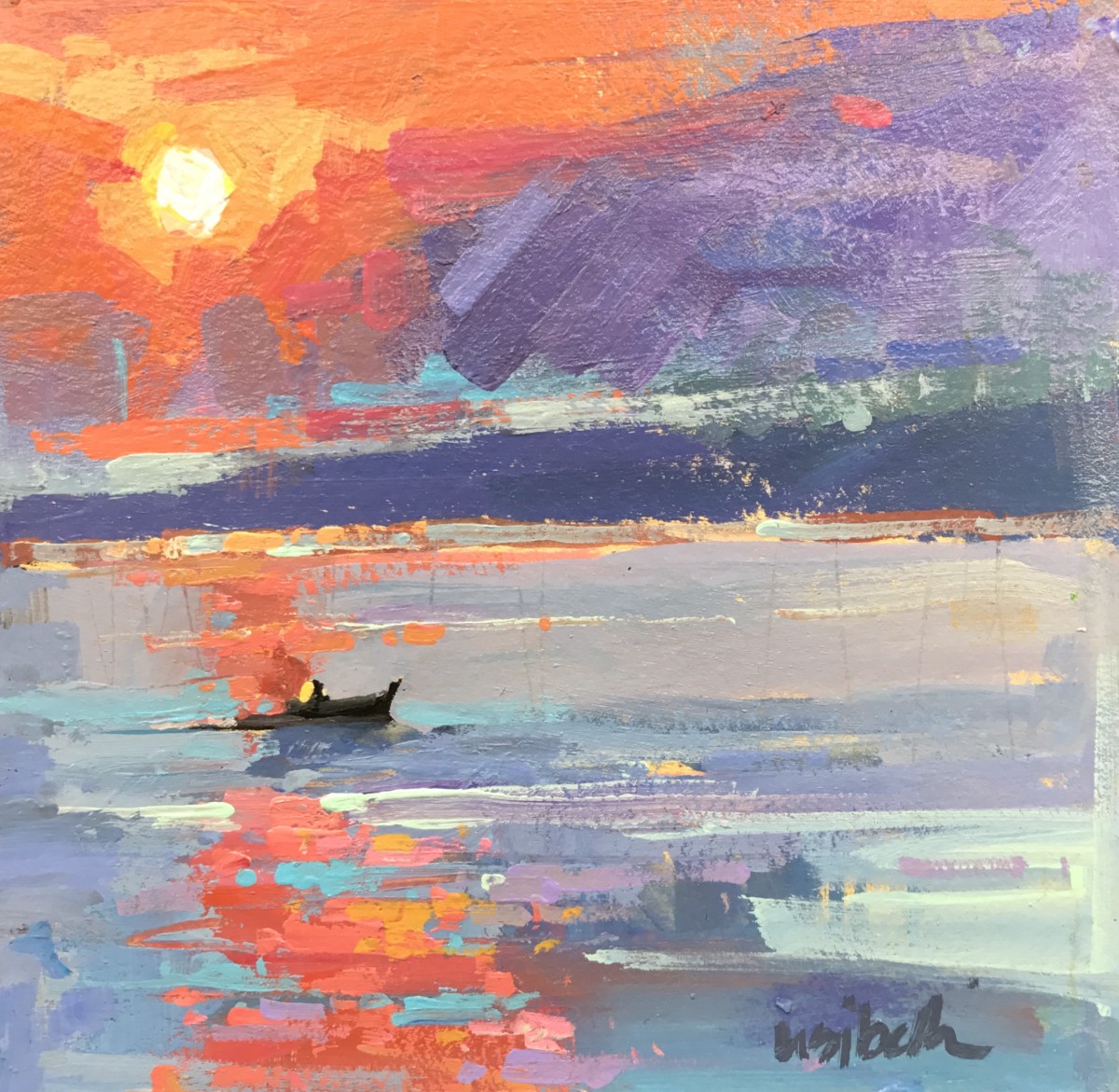 Sunset Over Puget Sound by Michele Usibelli 