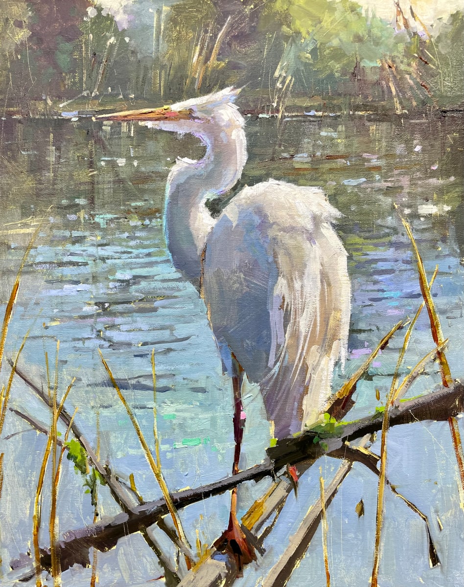 The Great Egret by Michele Usibelli 