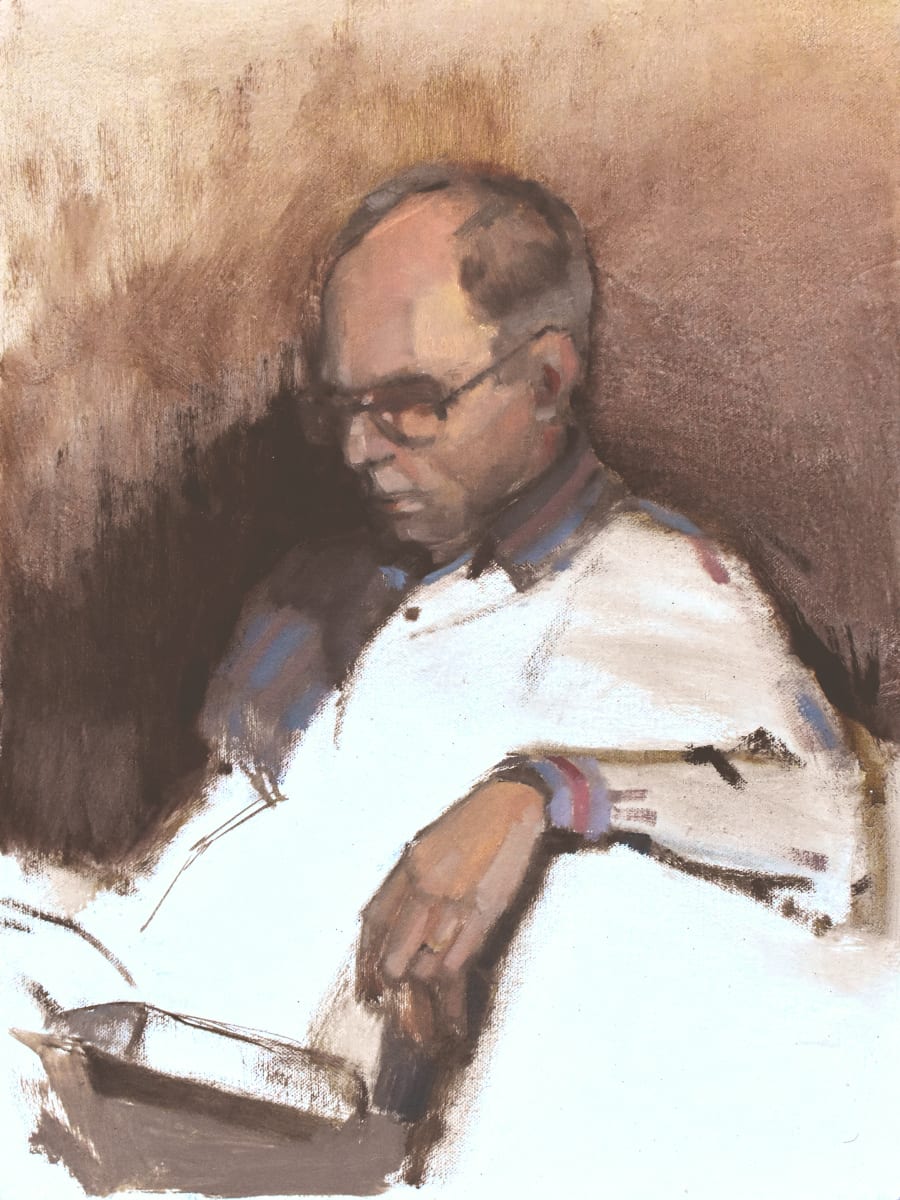 Andrew, Reading by Curtis Green  Image: Andrew, Reading, 2023 by Curtis Green 