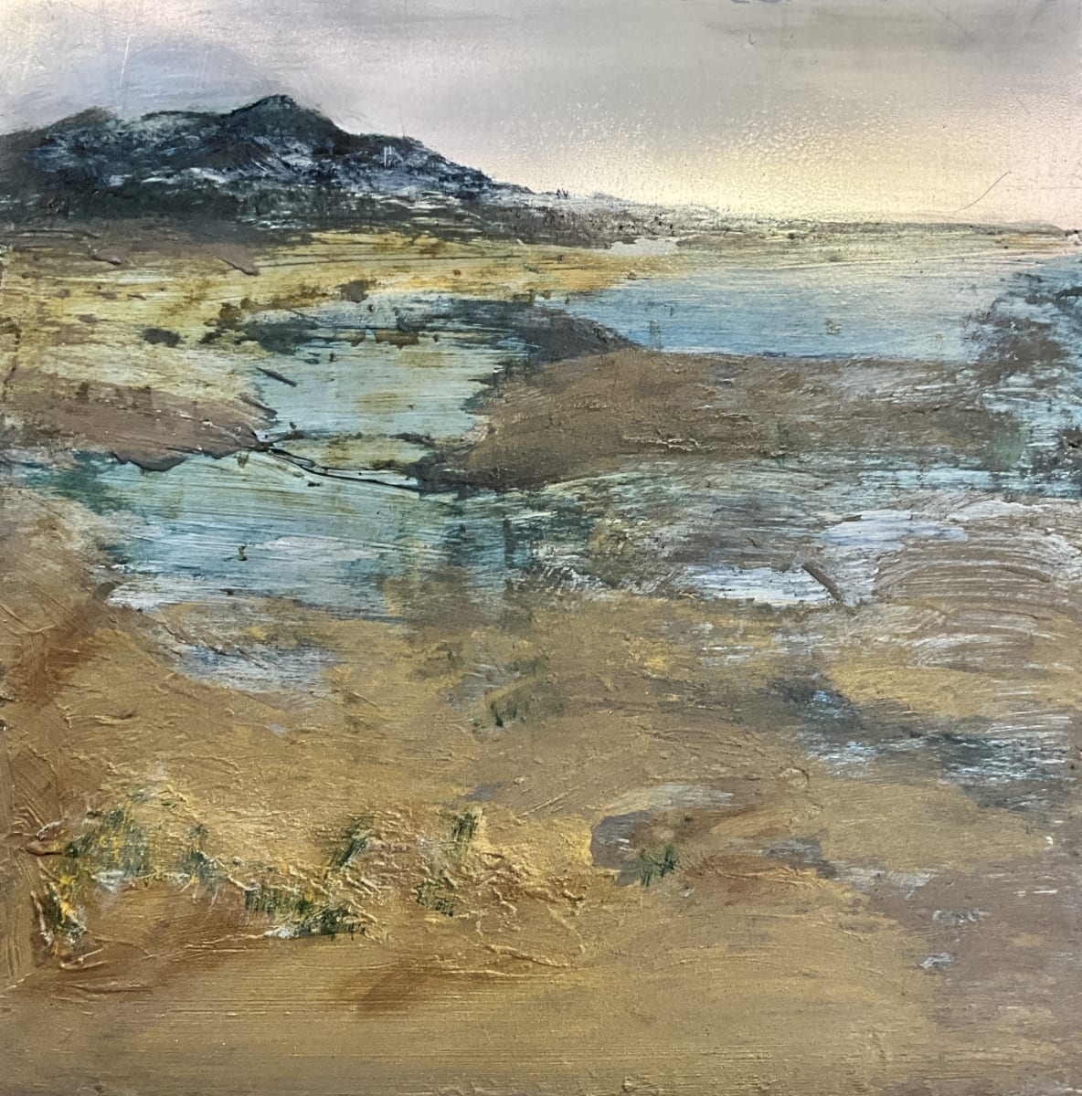 beach scene by Jim Josephsen  Image: reflection on wintery beach