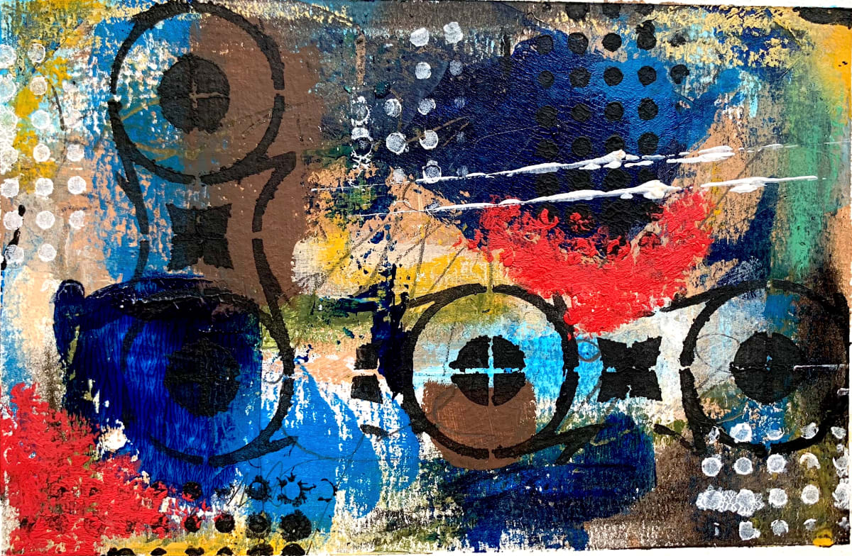 DISCONNECT  Image: "DISCONNECT"
5" x 7 1/2"
Original Abstract using acrylics, soft oil pastel and charcoal pencils on watercolor paper.

Limited Edition Prints Available 

Price on Request