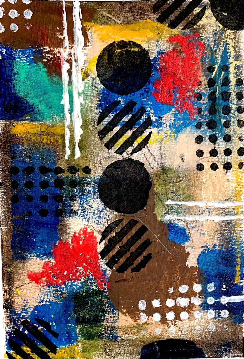 FULL CIRCLE  Image: "FULL CIRCLE"
7 1/2" x 5"
Original Abstract using acrylics, soft oil pastel and charcoal pencils on watercolor paper.

Limited Edition Prints Available 

Price on Request