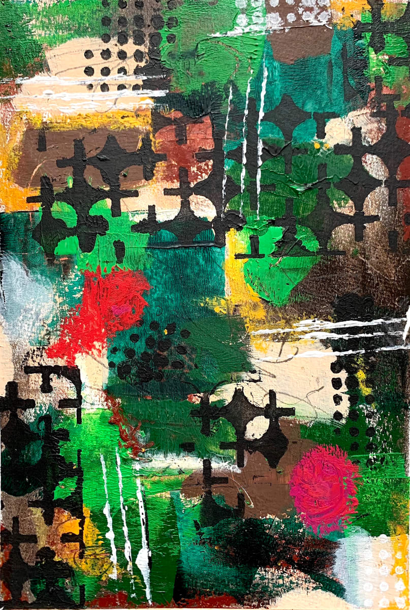 LABYRINTH  Image: "LABYRINTH"
10 1/2" x 7"
Original Abstract using acrylics, soft oil pastel and charcoal pencils on watercolor paper.

Limited Edition Prints Available 

Price on Request
