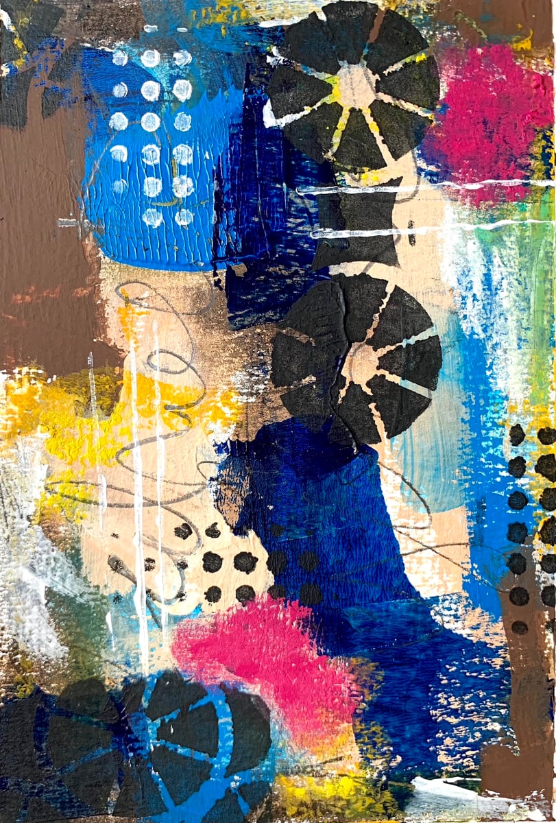 SION  Image: "SION"
7 1/2" x 5"
Original Abstract using acrylics, soft oil pastel and charcoal pencils on watercolor paper.

Limited Edition Prints Available 

Price on Request