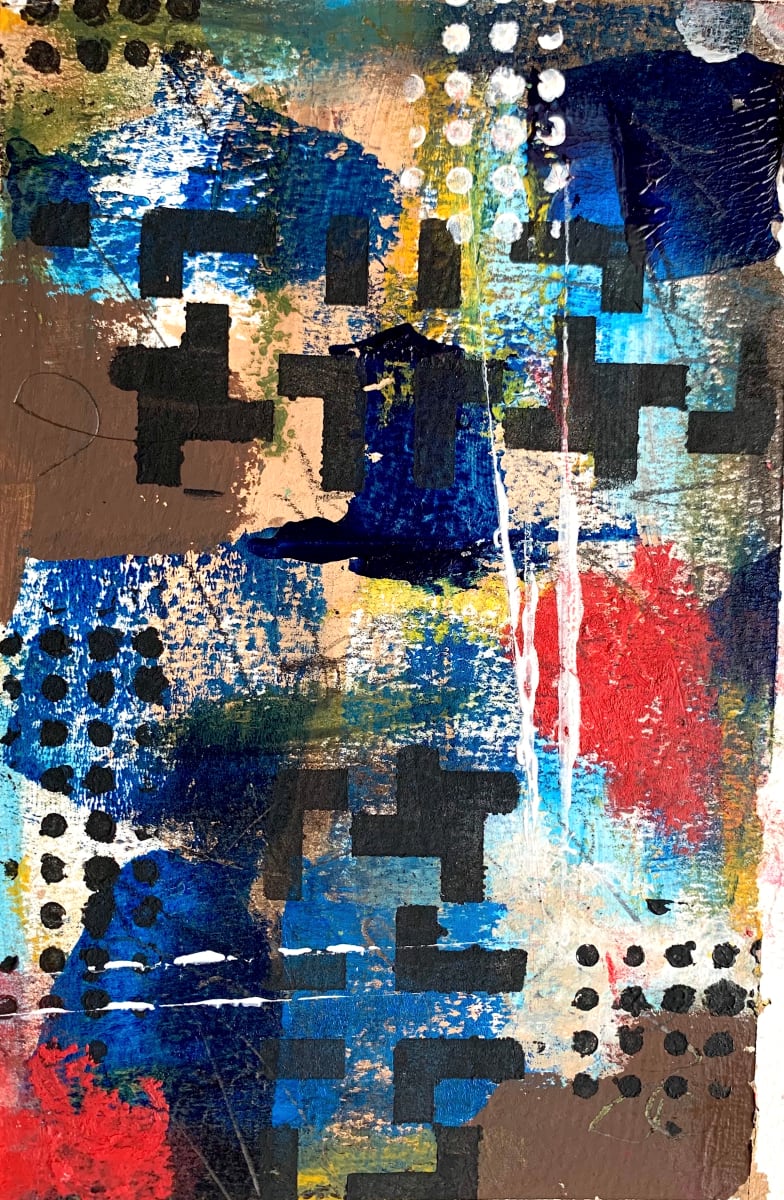 TESTIMONY  Image: "TESTIMONY"
7 1/2" x 5"
Original Abstract using acrylics, soft oil pastel and charcoal pencils on watercolor paper.

Limited Edition Prints Available 

Price on Request