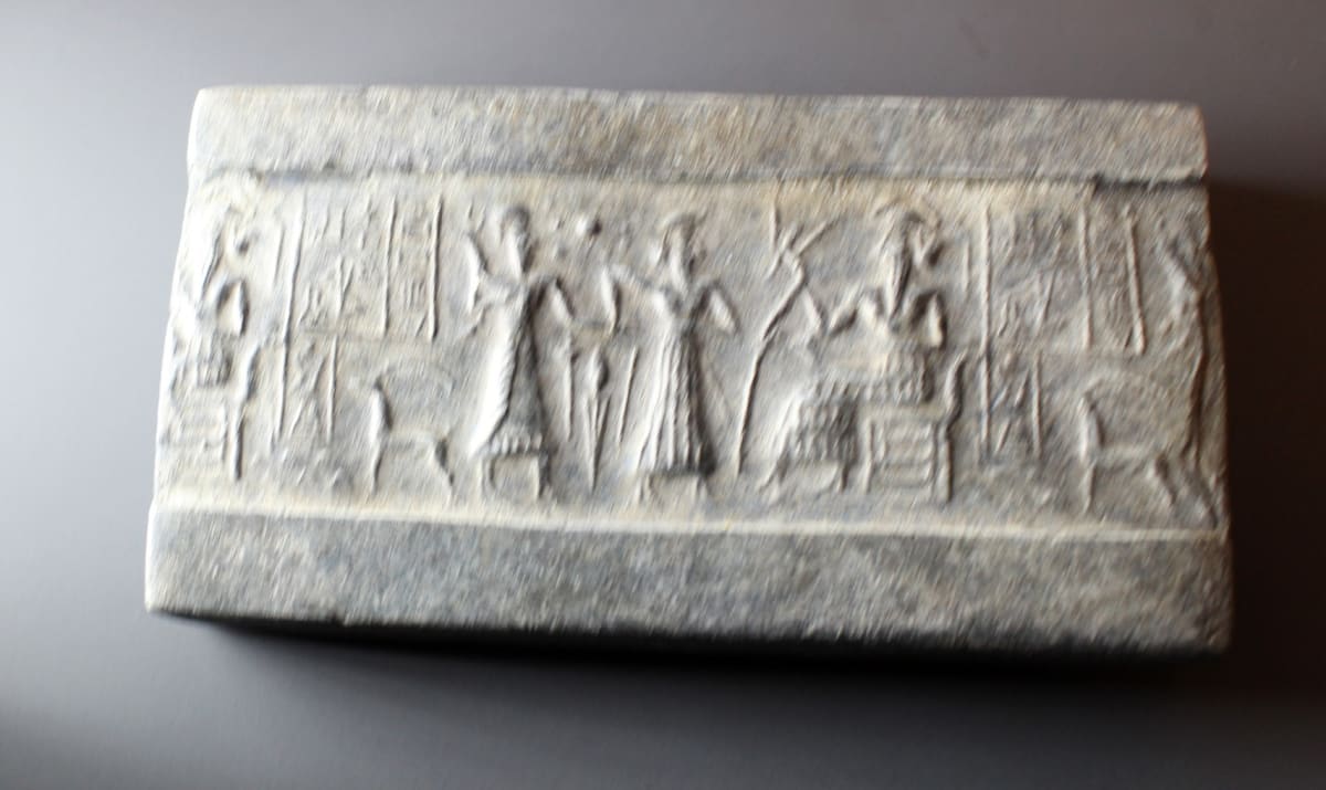 Assyrian cylinder seal impression, Image 1.