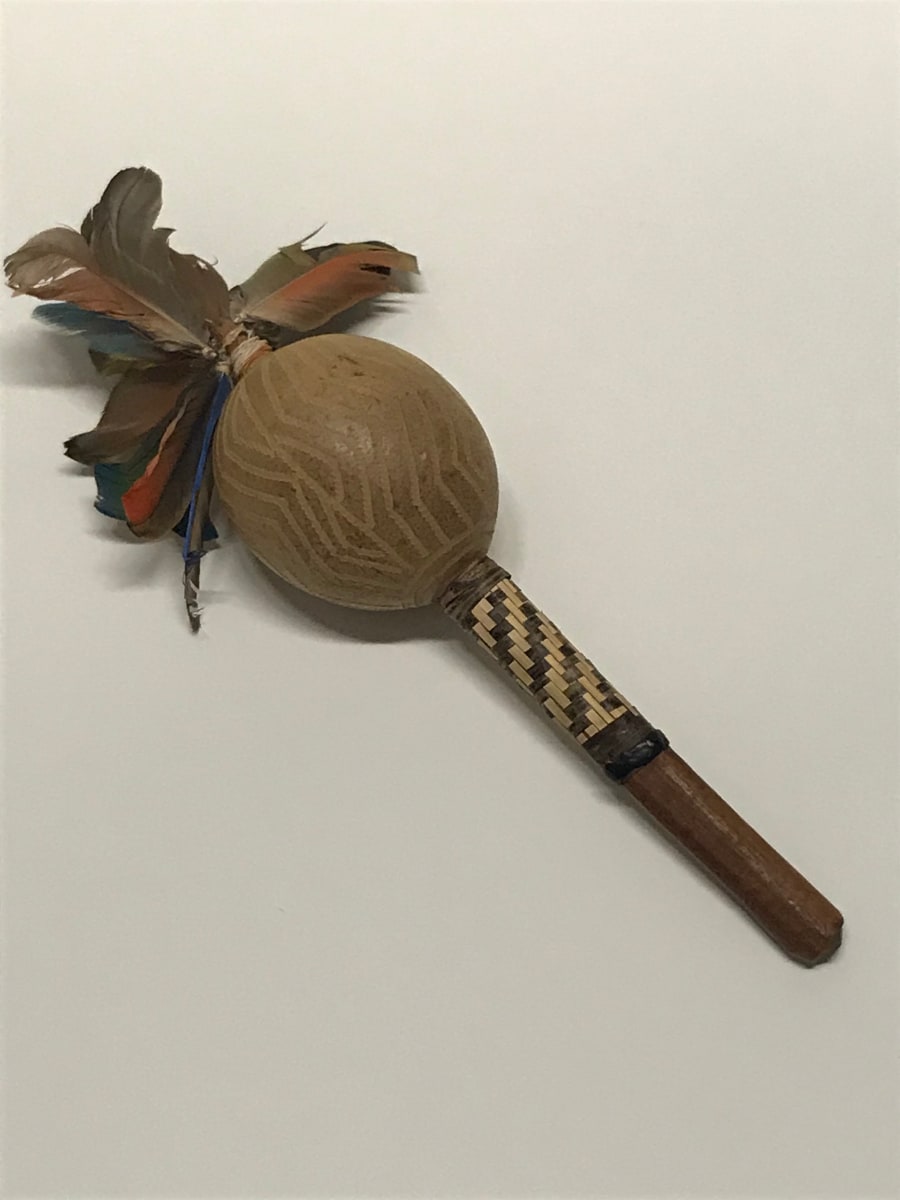 Cherokee Rattle with Feathers 