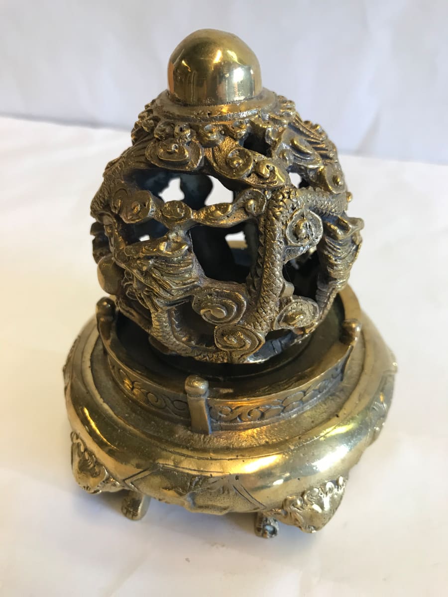 Incense Burner, Dragons and Pearl 