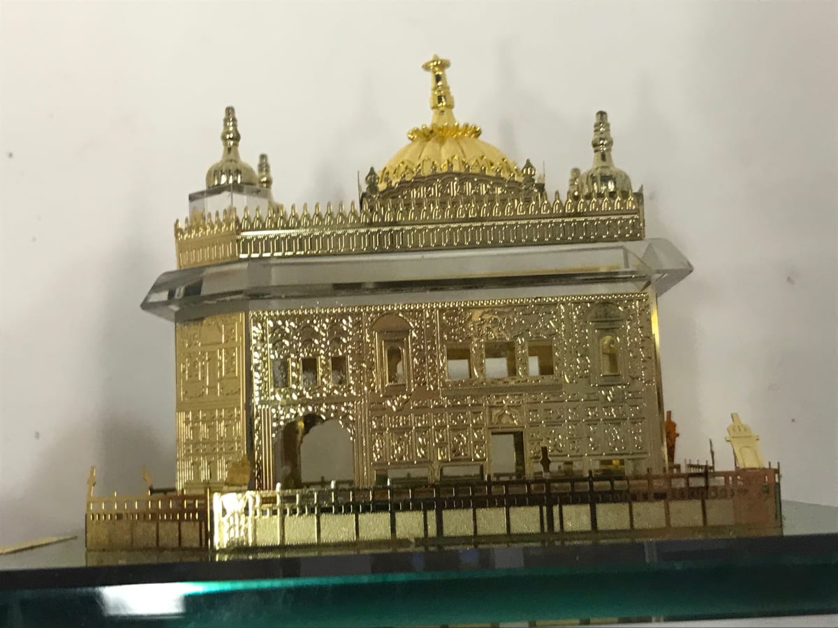 Golden Temple India Miniature Glass Model 