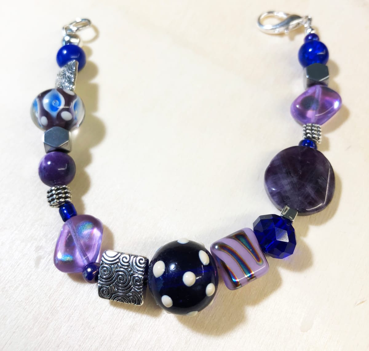 Chunky Blueberry Grape - Bracelet by Madeleine Kelly 