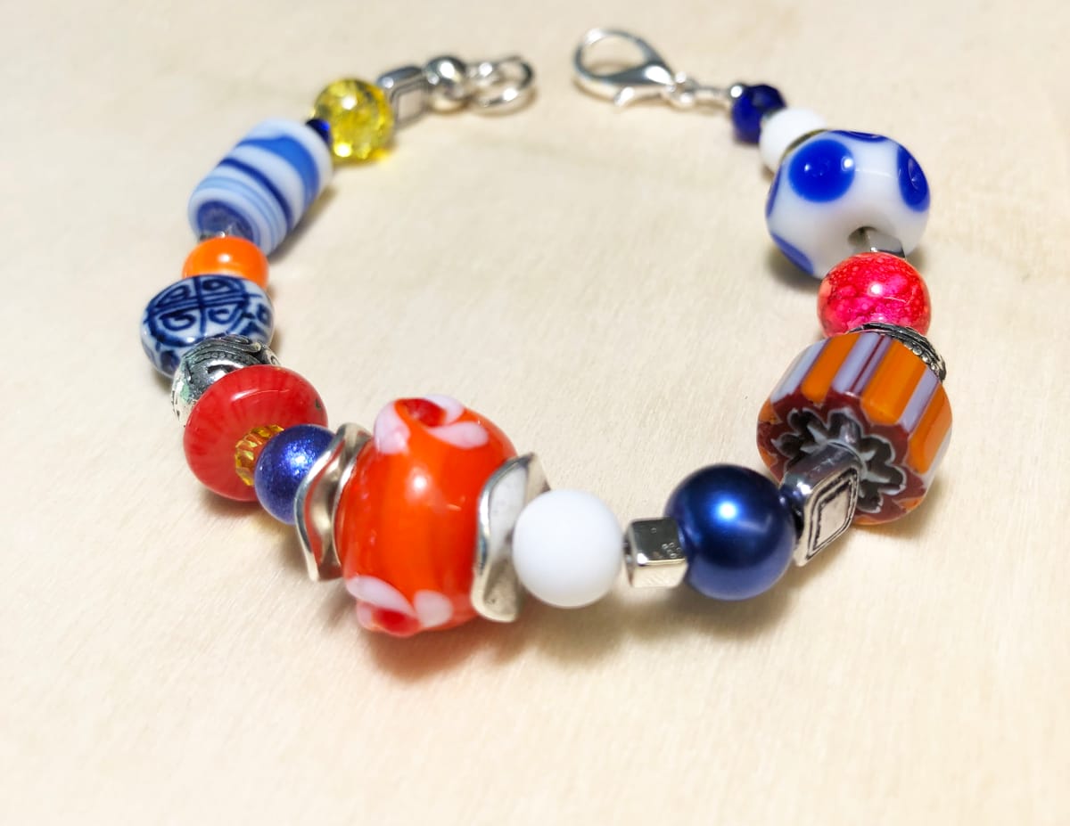Orange Blueberry  Confections - Bracelet by Madeleine Kelly 