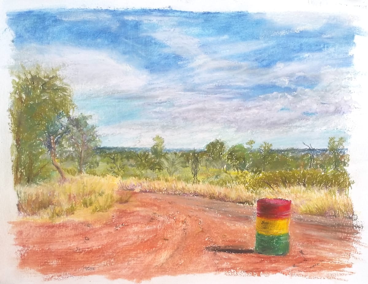 44 Gallon Drum David Hill Rest Area by Miranda Free 