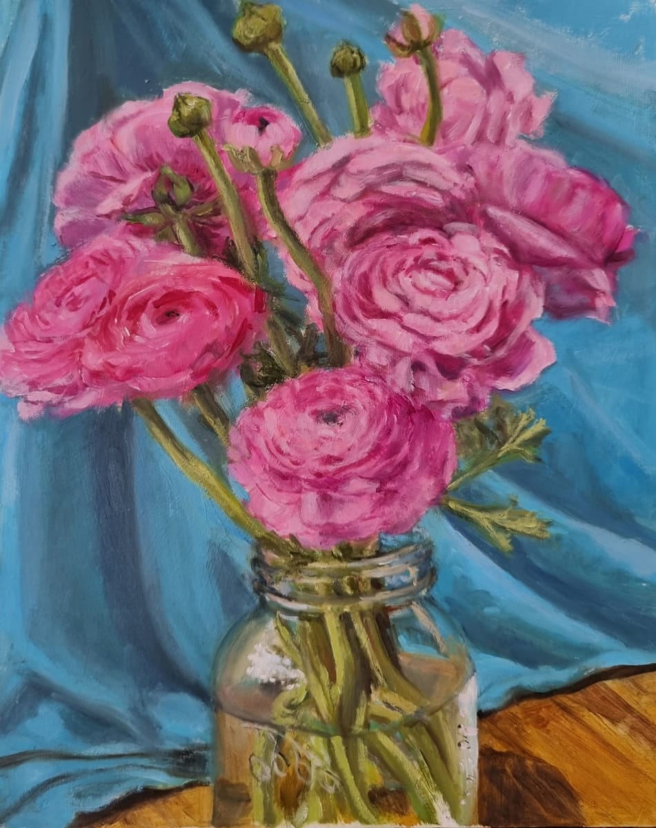 Pink Ranunculi by Miranda Free 
