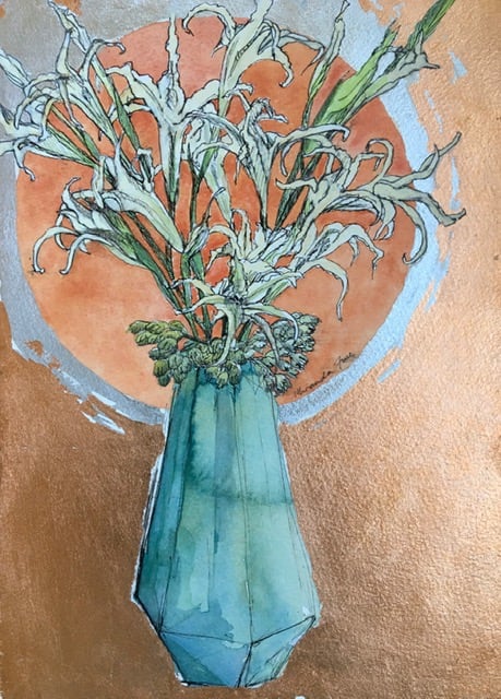 Spider Lilies (Finding Form - Orange) by Miranda Free 