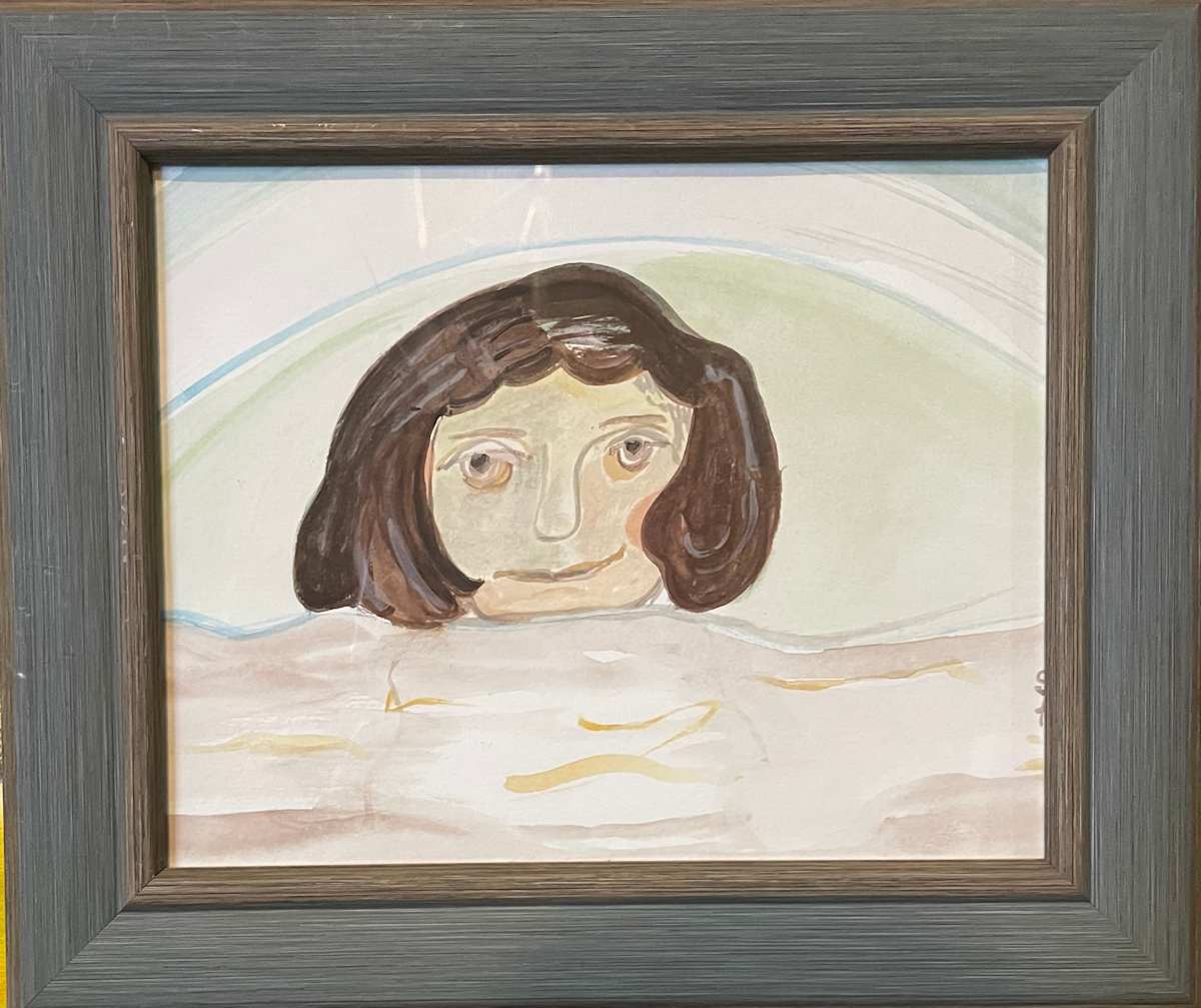 Girl in bed by Saundra Fleming 