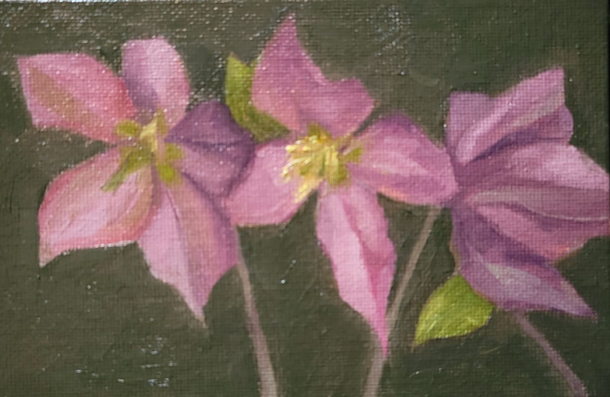 Three lenten roses by Kathy Roseth 