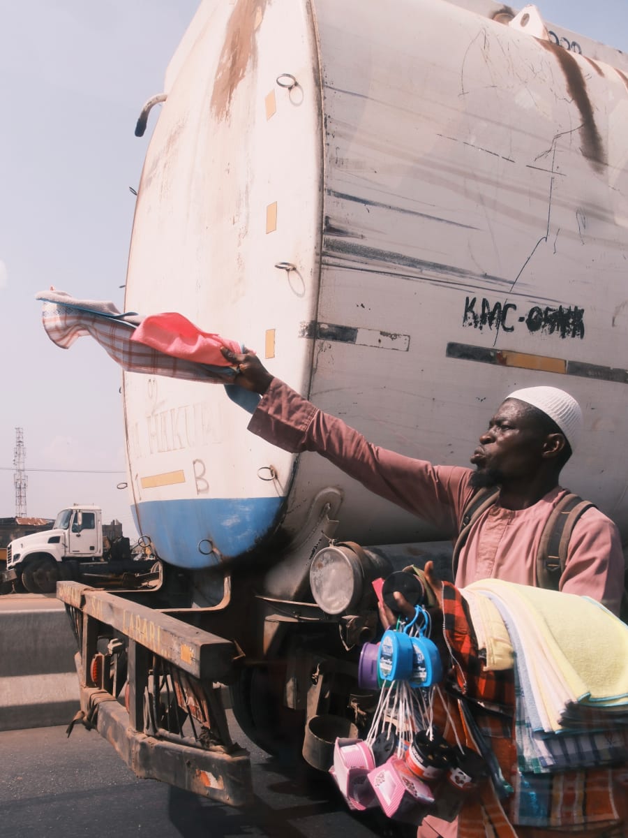 Lagos traffic I by Layomi Akinrinade 