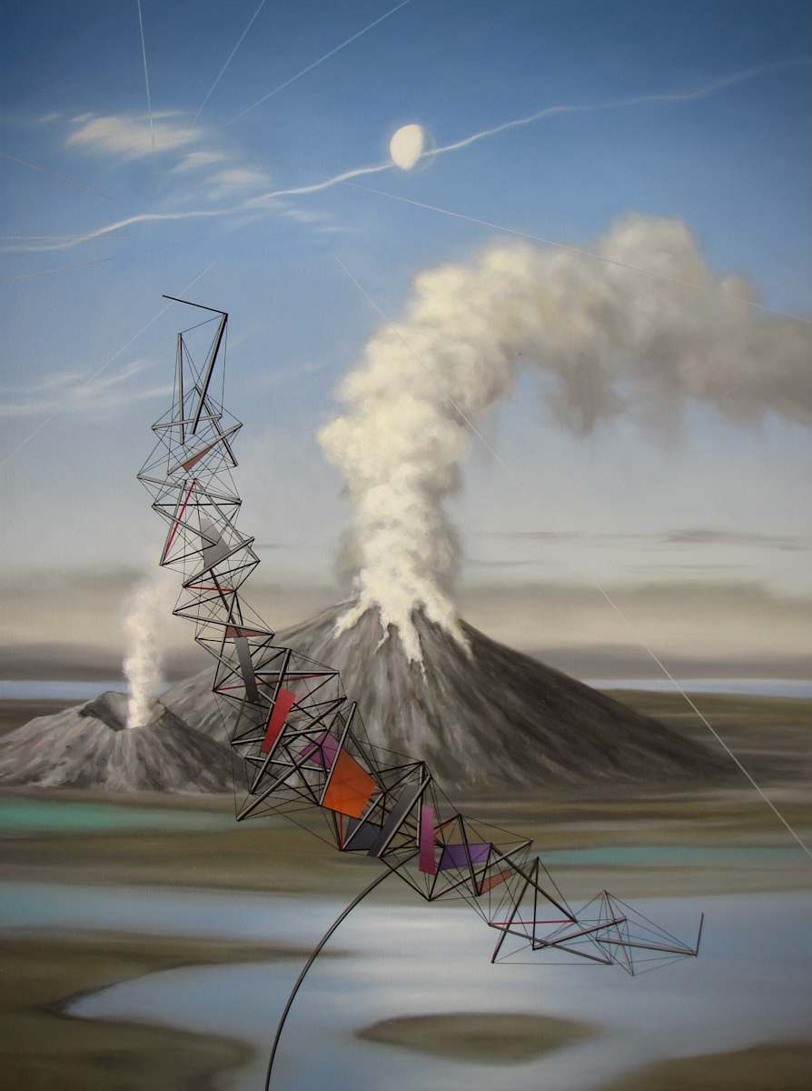 #283 structure with volcano by Robert Bickel, Image 1.