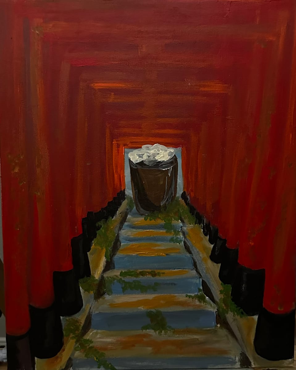 Passing Torii Gates to the Cafe of Mount Miyama by Marie Okuma Johnston 