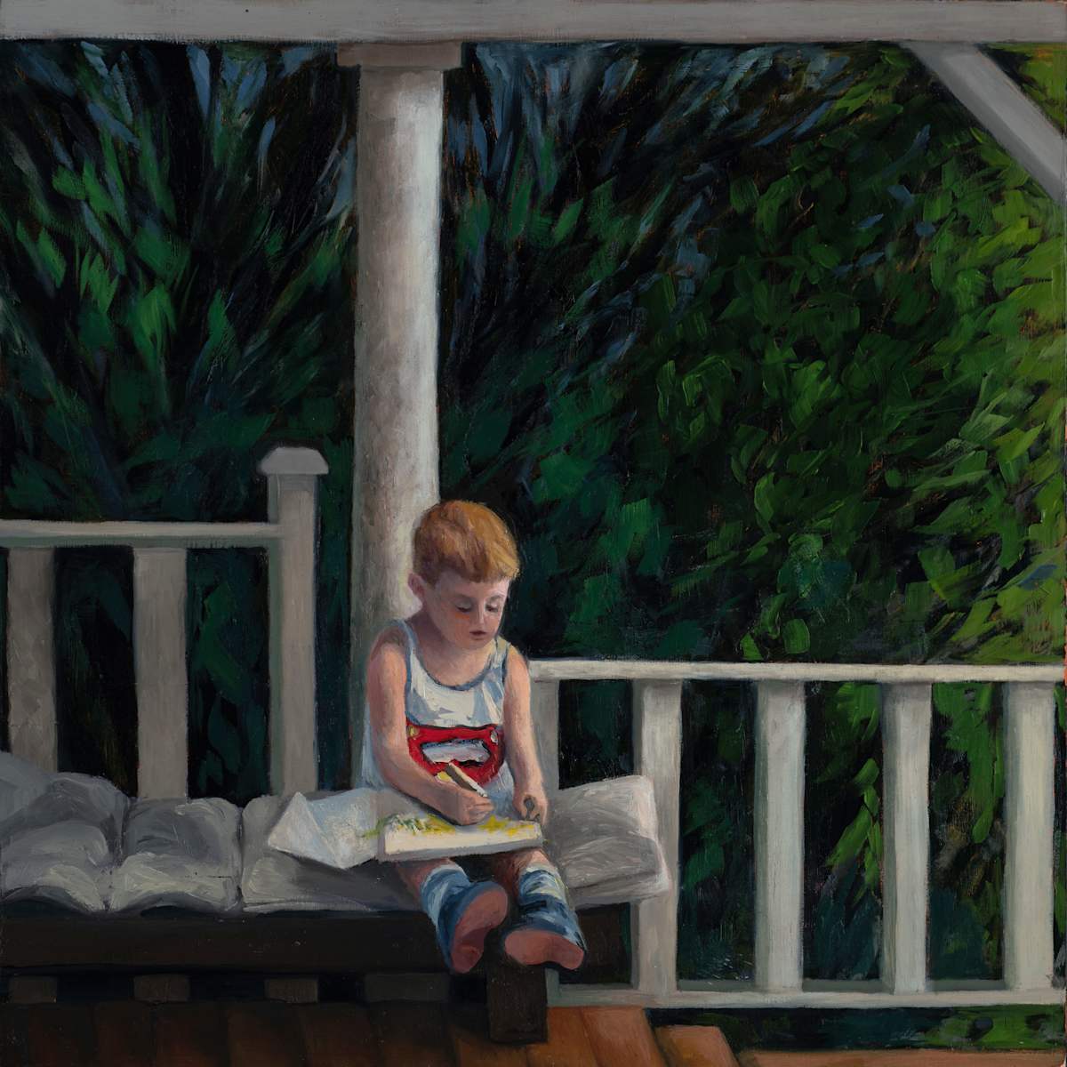 Coloring on the Porch by Kathy Roseth, Image 1.