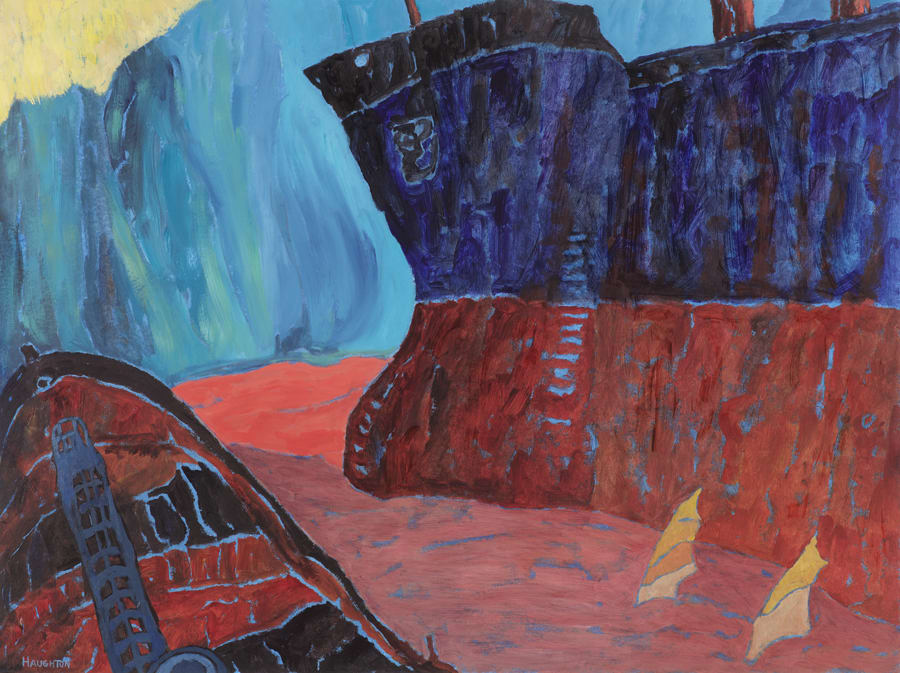 Ships with Windsurfers LVI by David Haughton 