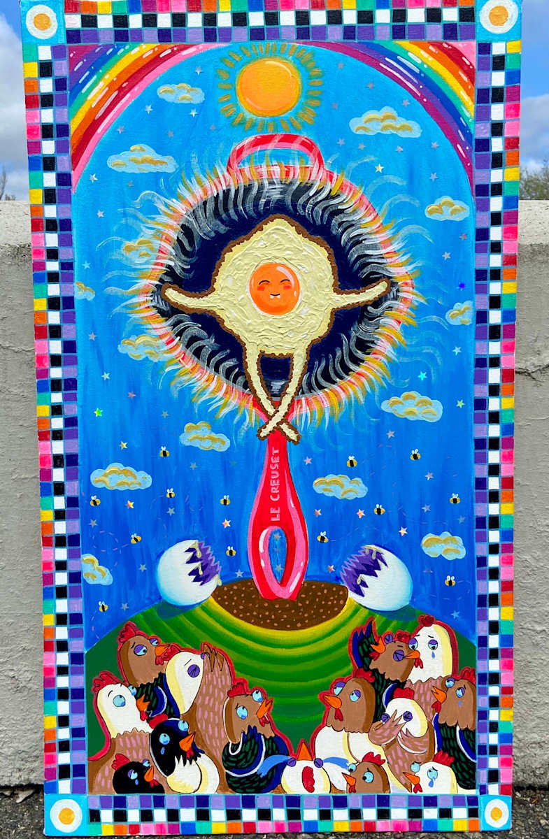 Le Creuset-fixion / Good Fried Egg by Amara Eke 