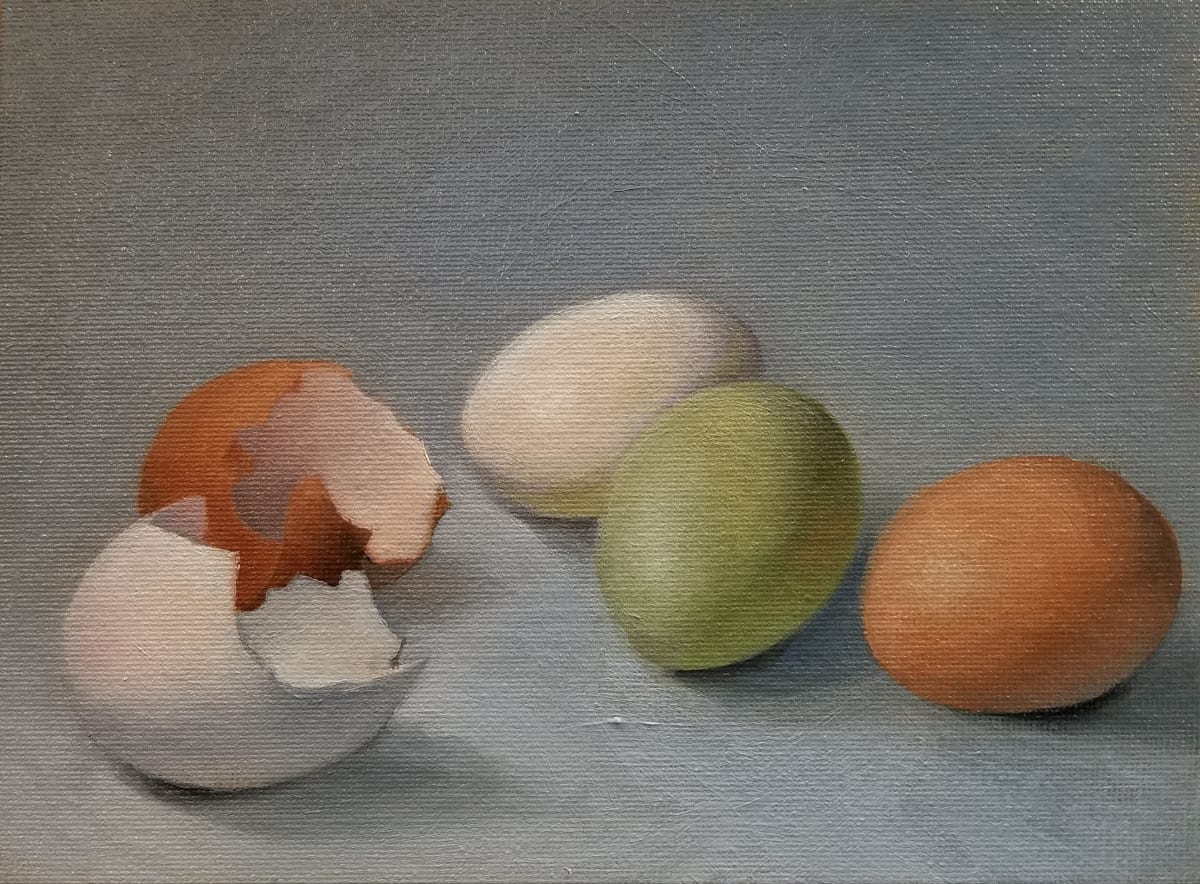 "Mojo Eggs," Greeting card, 6 copies by Kathy Roseth 