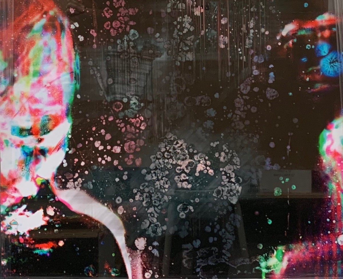 Untitled (Abstract with black background) by Unknown Unknown 