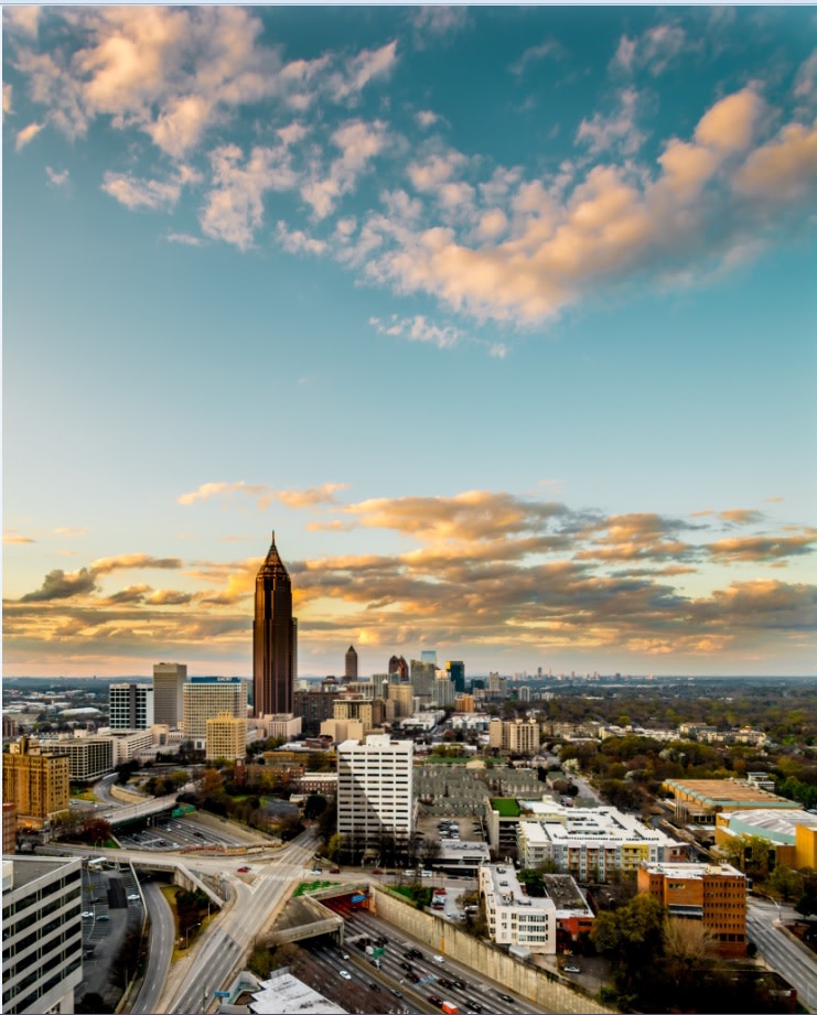 Atlanta Skyline with Clouds by Dennis Morton 