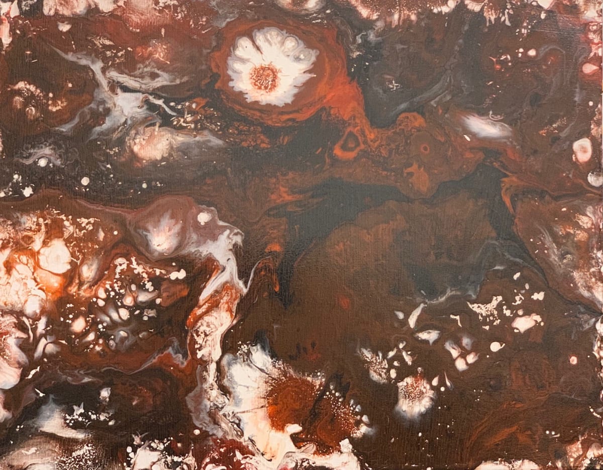 Earth Painting (Creative Like Me exhibit) by Behavioral Health & Developmental Disabilities (W. Daniels, C. Patterson, V. Nance, L. Hunter, A. Hightower, C. Hines, M. Griggs), Image 3.