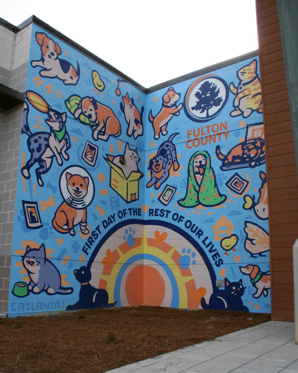 First Day of the Rest of Our Lives by Catlanta  Image: Mural at Fulton County Animal Services
