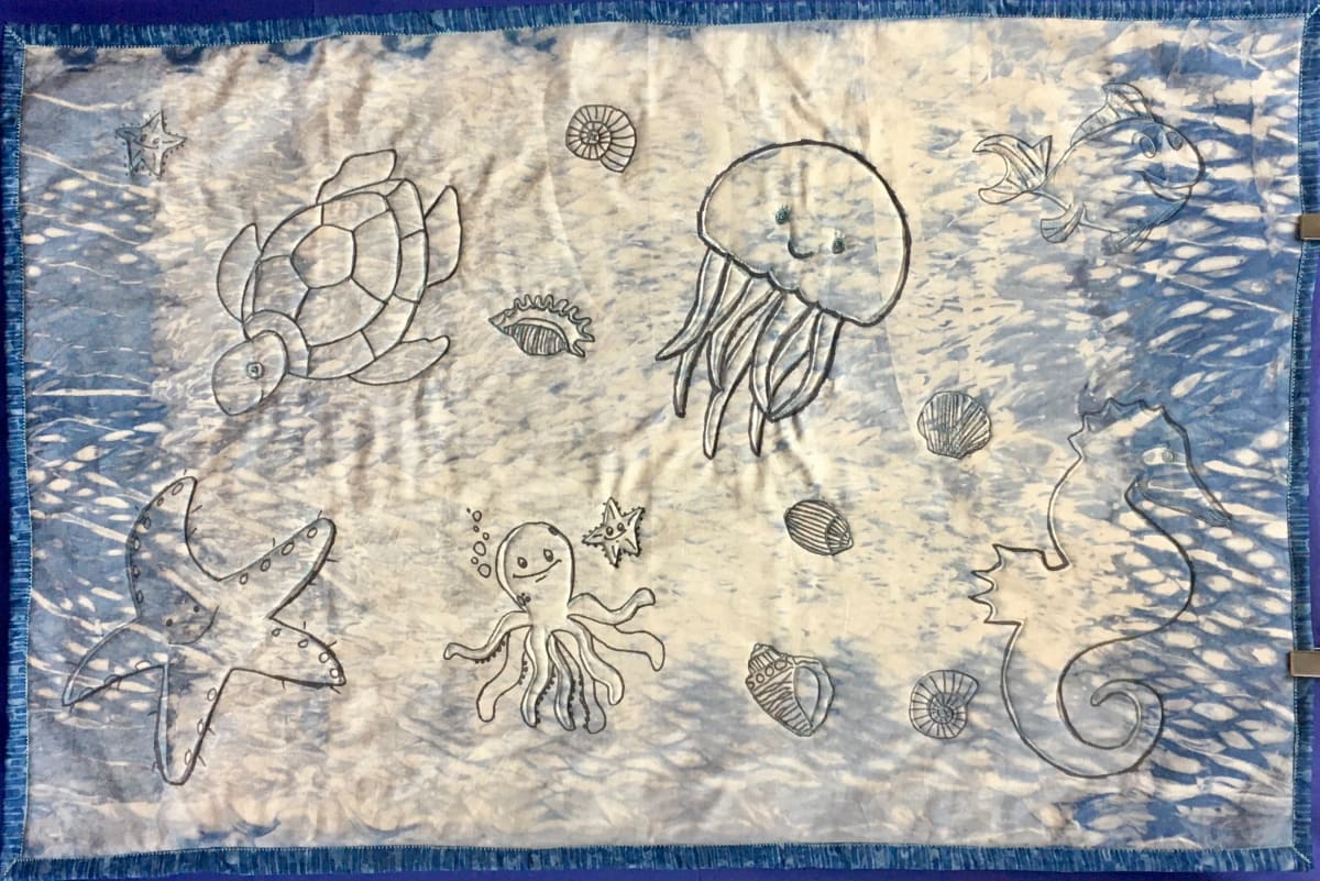 Ocean Creatures Baby Blanket- 